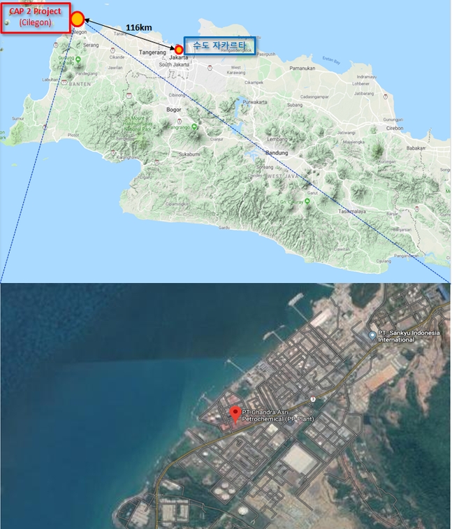 인도네시아 CAP 2 – PKG A 위치도./사진=현대건설