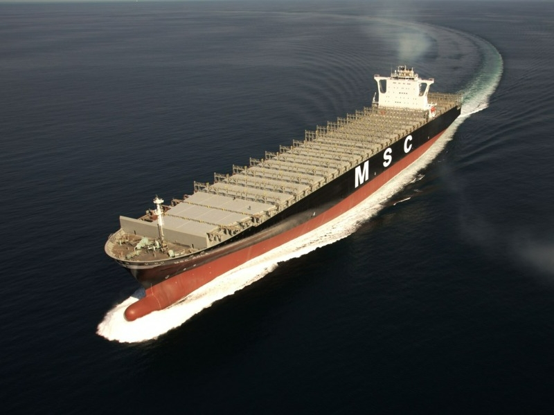 현대중공업그룹의 조선 중간 지주사인 한국조선해양이 건조한 1만 1700TEU급 컨테이너선 시운전 모습. /사진=현대중공업