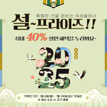 곡성몰, 새해 맞이 설 명절 기획전···최대 40% 할인